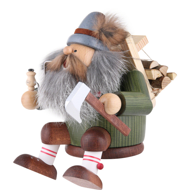 Räuchermännchen Holzfäller - Kantenhocker - 16 cm