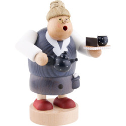 Räuchermännchen Großmutters Einladung zum Kaffee - 17 cm