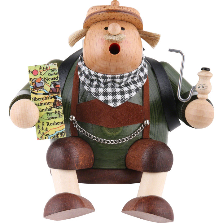 Räuchermännchen Tourist- Kantenhocker - 15 cm
