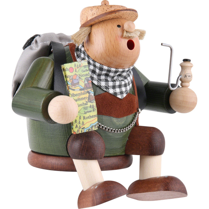 Räuchermännchen Tourist- Kantenhocker - 15 cm
