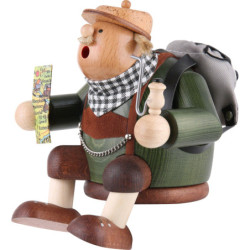 Räuchermännchen Tourist- Kantenhocker - 15 cm