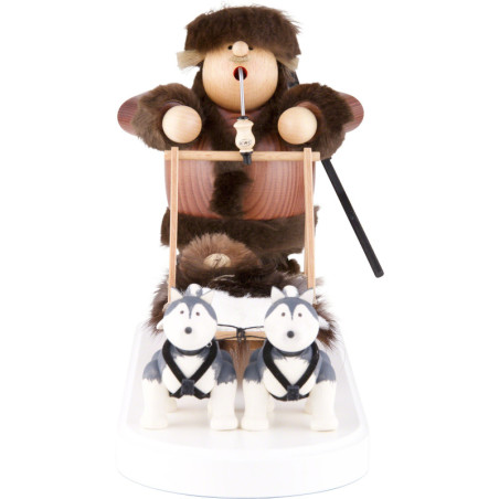 Smoker - Eskimo with Sleigh - 21 cm / 8 inch