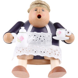 Smoker - Saxony Coffe Lady - Shelf Sitter - 14 cm / 6 inch