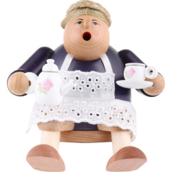 Smoker - Saxony Coffe Lady - Shelf Sitter - 14 cm / 6 inch