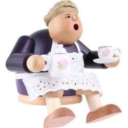 Smoker - Saxony Coffe Lady - Shelf Sitter - 14 cm / 6 inch