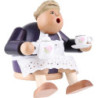 Smoker - Saxony Coffe Lady - Shelf Sitter - 14 cm / 6 inch