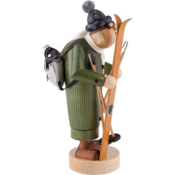 Räuchermännchen Skifahrer - 27 cm