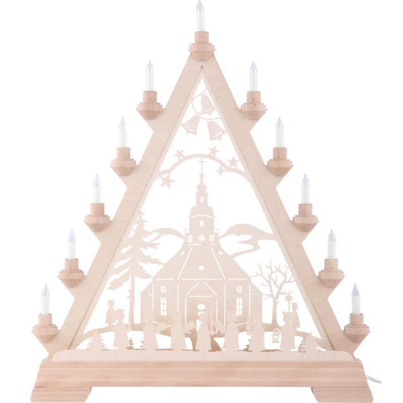 Lichterspitze Seiffener Kirche - 56 cm