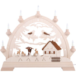 Candle Arch - Round Arch with Deer - 40x43 cm / 16.9 inch