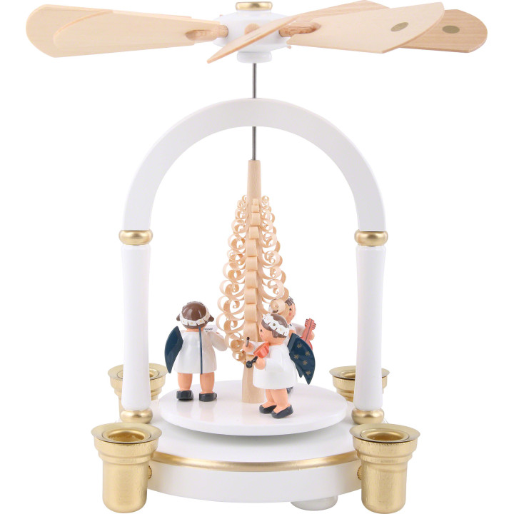 1-Tier Pyramid - Angel Music White - 21 cm / 8 inch