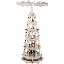 6-stöckige - Pyramide Stille Nacht - 106 cm