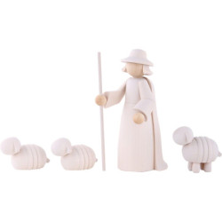 Figurines Shepherd with Sheeps - 11cm/4 inch