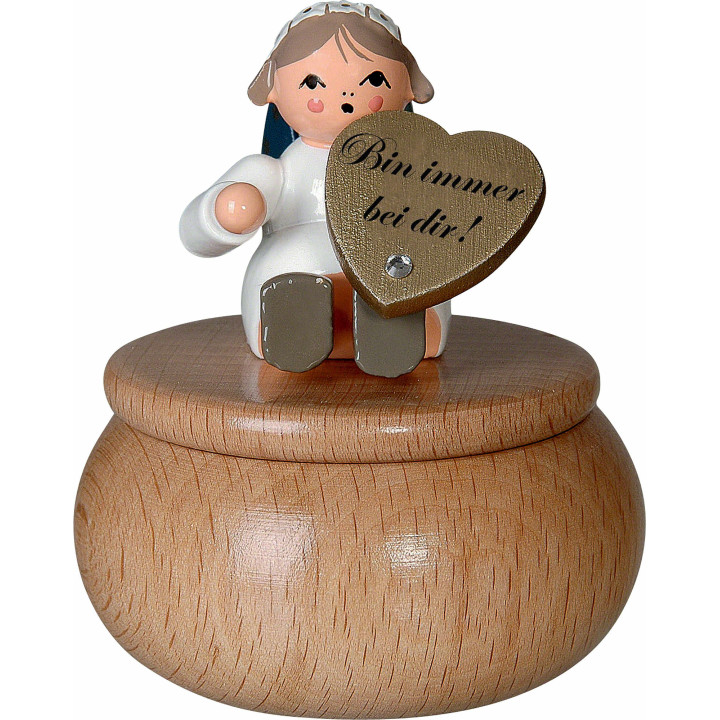Schutzengel mit Dose "Bin immer bei Dir" - 6 cm