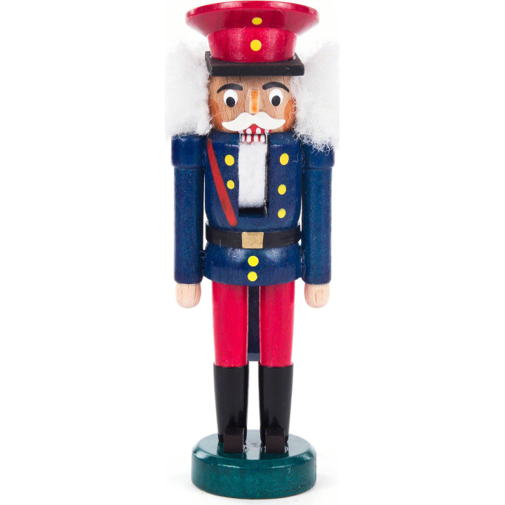 Nutcracker - Railwayman Blue-Red - 14 cm / 5.5 inch