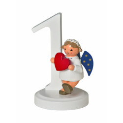 Number "1" with Angel - 7 cm / 2.8 inch