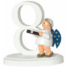 Zahl "8" mit Engel - 7 cm