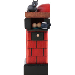 Smoker - Tiled Stove Red - 20 cm/7.8 inch