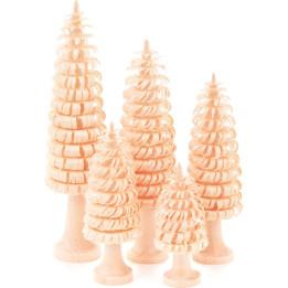 Coiled Trees with Trunk Natural - 5 pieces - 11 cm / 4.3 inch