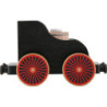 Railroad Car Black - 19x12x13 cm/7.4x4.7x5.1 inch