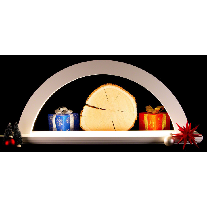 Candle Arch - White (LED powered) - 79x35 cm / 31.1x13.8 inch