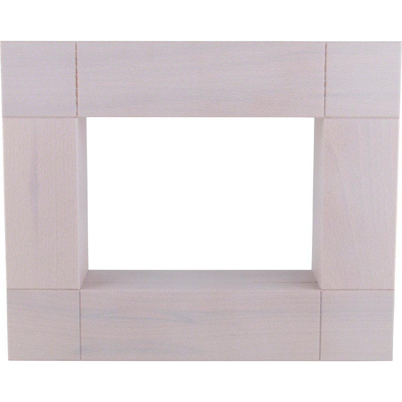 Zierrahmen für Kantenhocker, weiß lasiert - 33x27 cm
