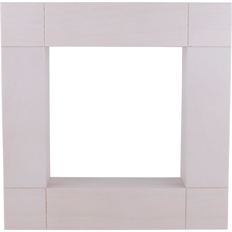 Zierrahmen für Kantenhocker, weiß lasiert - 33x33 cm