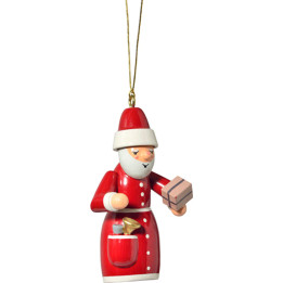 Tree Ornament - "Santa Claus with Present" - 7 cm / 2.8 inch