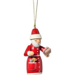 Tree Ornament - "Santa Claus with Present" - 7 cm / 2.8 inch