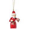Christbaumschmuck "Weihnachtsmann mit Geschenk" - 7 cm
