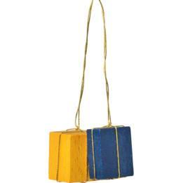 Tree Ornament - "Presents Yellow/Blue" - 3 cm / 1.2 inch