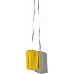 Christbaumschmuck "Pakete gelb/silber" - 4 cm