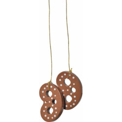 Tree Ornament - "Pretzl Light Brown" - 4 cm / 1.6 inch