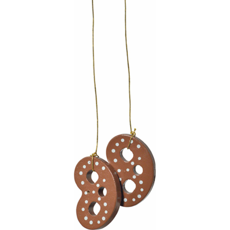 Tree Ornament - "Pretzl Light Brown" - 4 cm / 1.6 inch