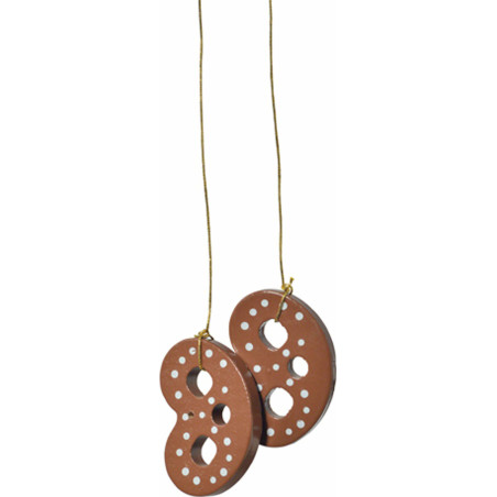 Tree Ornament - "Pretzl Light Brown" - 4 cm / 1.6 inch