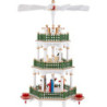 3-Tier Pyramid - Nativity Scene White - 35 cm / 14 inch