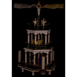 3-Tier Pyramid - Nativity Scene White - 35 cm / 14 inch