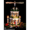 3-Tier Pyramid - Nativity Scene White - 35 cm / 14 inch