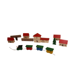 Dorf mit Bahnhof im Netzbeutel - 5 cm