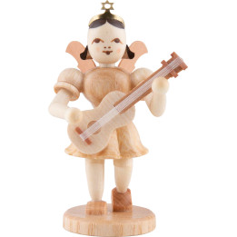 Kurzrockengel mit Gitarre, natur - 6,6 cm