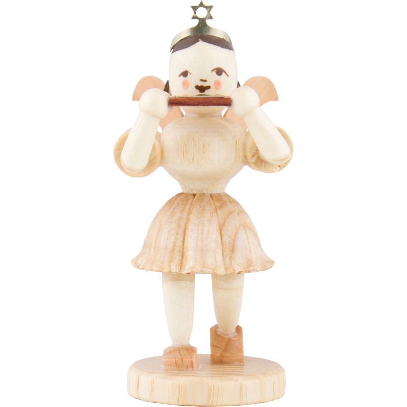 Kurzrockengel mit Mundharmonika, natur - 6,6 cm