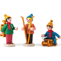 Winter Sports Children - coloured - 3 pcs.  - 6 cm / 2.4 inch
