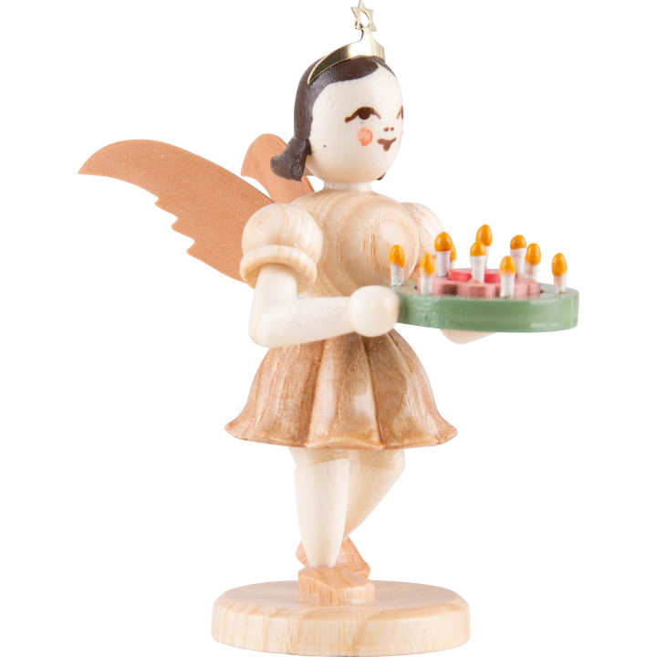 Angel Short Skirt with Birthday Wreath - Natural - 6,6 cm / 2.6 inch