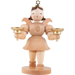 Shortskirt Angel Natural, with Candle Holder - 22 cm / 8.7 inch