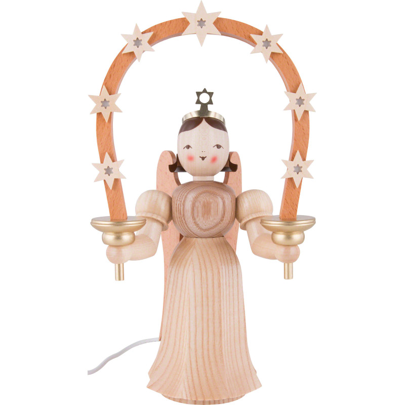 Angel Long Skirt with Star Arch with Lights, Natural - 27 cm / 10.6 inch