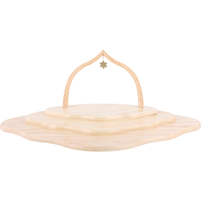 Angel Cloud with Three Levels, Natural with Arch - 46x30x20 cm / 7.9 inch