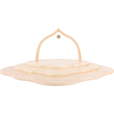 Angel Cloud with Three Levels, Natural with Arch - 46x30x20 cm / 7.9 inch