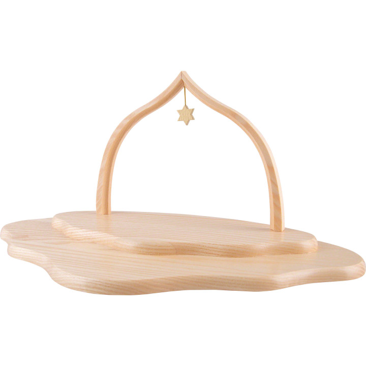 Engelswolke mit zwei Etagen, natur mit Bogen - 35x20x17 cm
